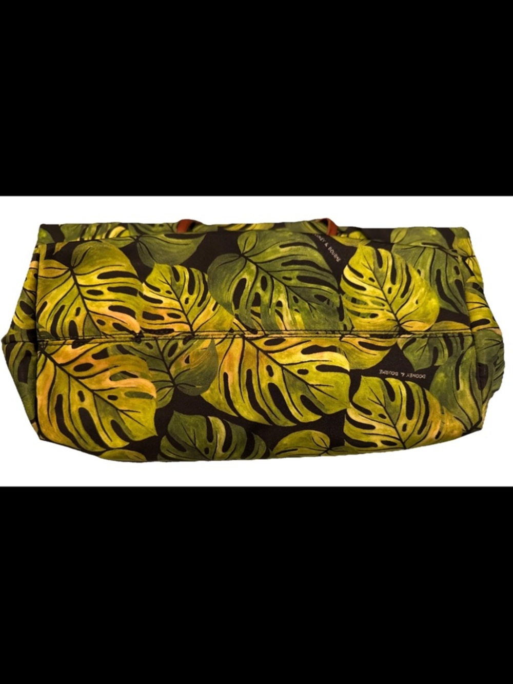 Dooney & Bourke Montego Addison monstera Print banana leaf 17"W x 11”H x 5.5"D - Picture 7 of 13
